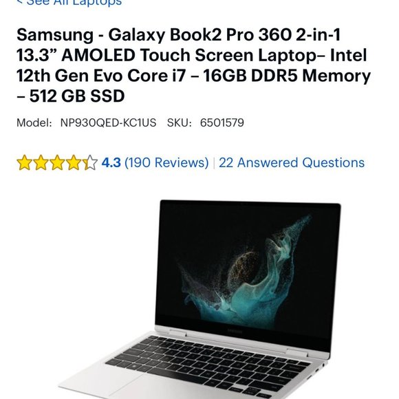Samsung Galaxy book2pro